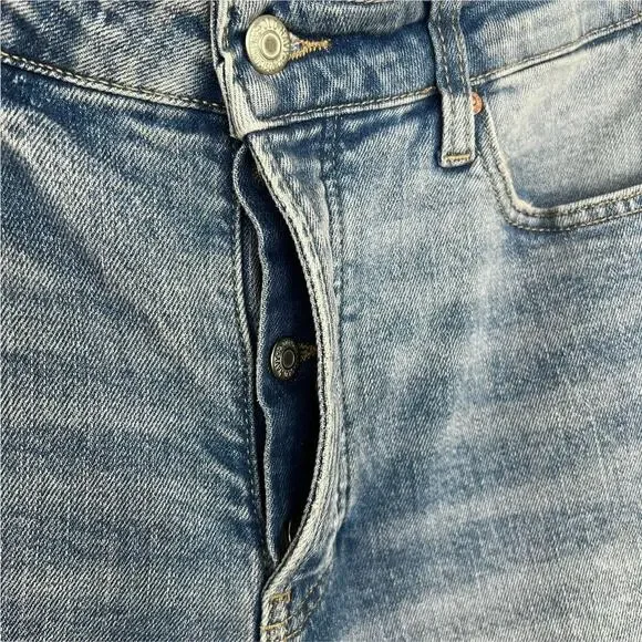 Old Navy O.G. High Rise Straight Button Fly Jeans Size 12 - Picture 5 of 11